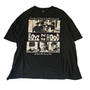 Boyz N The Hood Graphic T-Shirt Mens 5X Black Movie Cast Photo Short Sleeve Tee